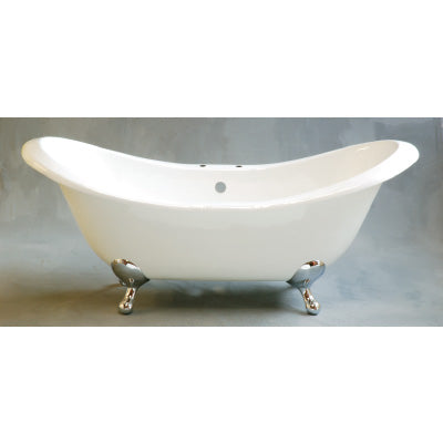 Strom Living - The Alpine 6' Acrylic Peg Leg (On Selected Finish) Double Ended Slipper Tub