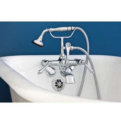 Strom Living - British Telephone Leg Tub Faucet W/Metal Hand Held Shower & Metal Lever Handles
