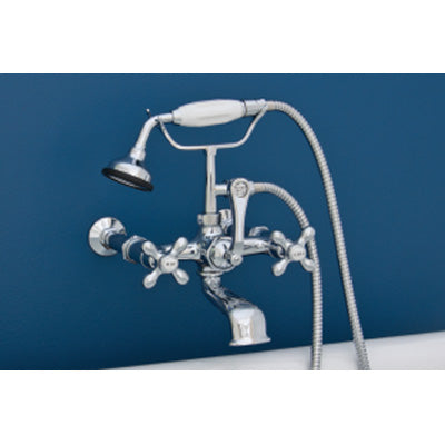 Strom Living - 7 Inch Center Wall Mount British Telephone Faucet W/Porcelain Hand Held Shower