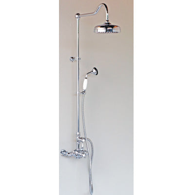 Strom Living - Exposed Thermostatic Shower System Wall Mount with 1.75 GPM Handshower 48 Inch Riser