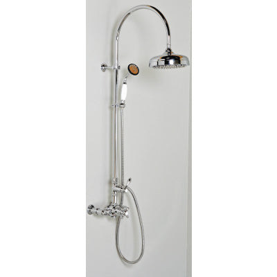 Strom Living - Exposed Thermostatic Shower Set with Gooseneck 60 Inch Riser and Handheld Shower