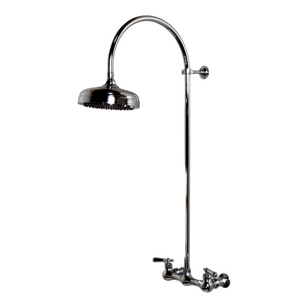 Strom Living - Exposed Shower Set with Gooseneck Riser and Lever Handles, 52 Inch Riser