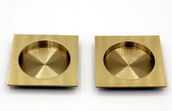 Linnea - Square Full Dummy Pocket Door Hardware with Finger Edge Pull