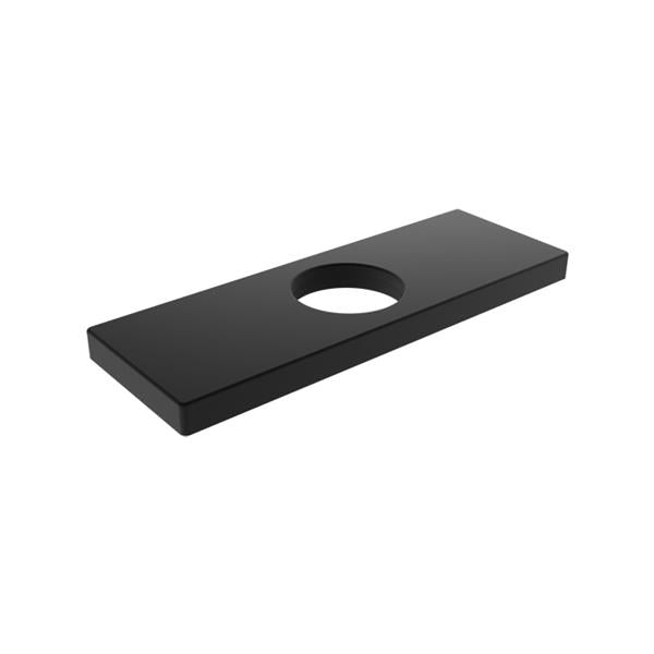 Baril - Single hole lavatory faucet decorative rectangular plate