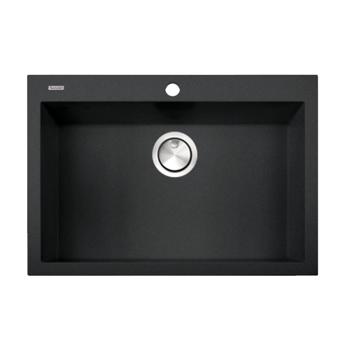 Nantucket Sinks - Large Single Bowl Dual-mount Granite Composite Black