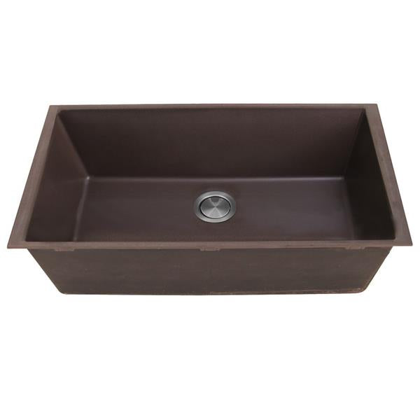 Nantucket Sinks - 33-Inch Undermount Granite Composite Sink In Brown