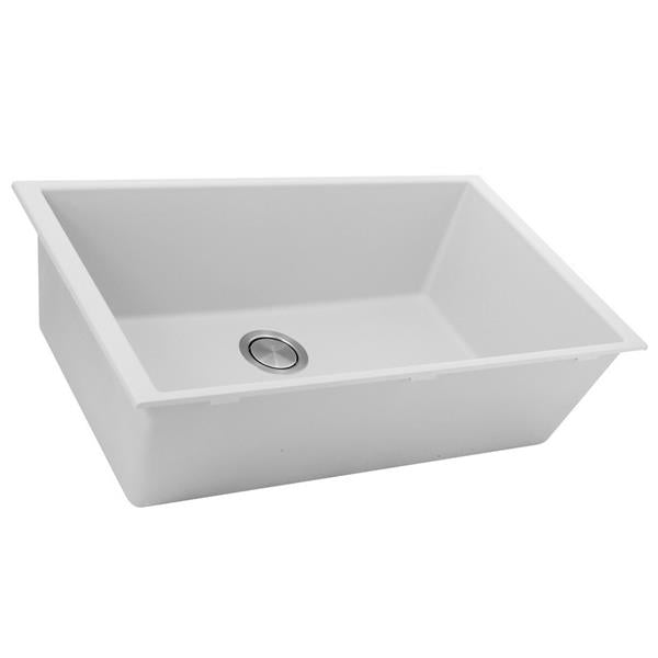 Nantucket Sinks - 33-Inch Undermount Granite Composite Sink In White