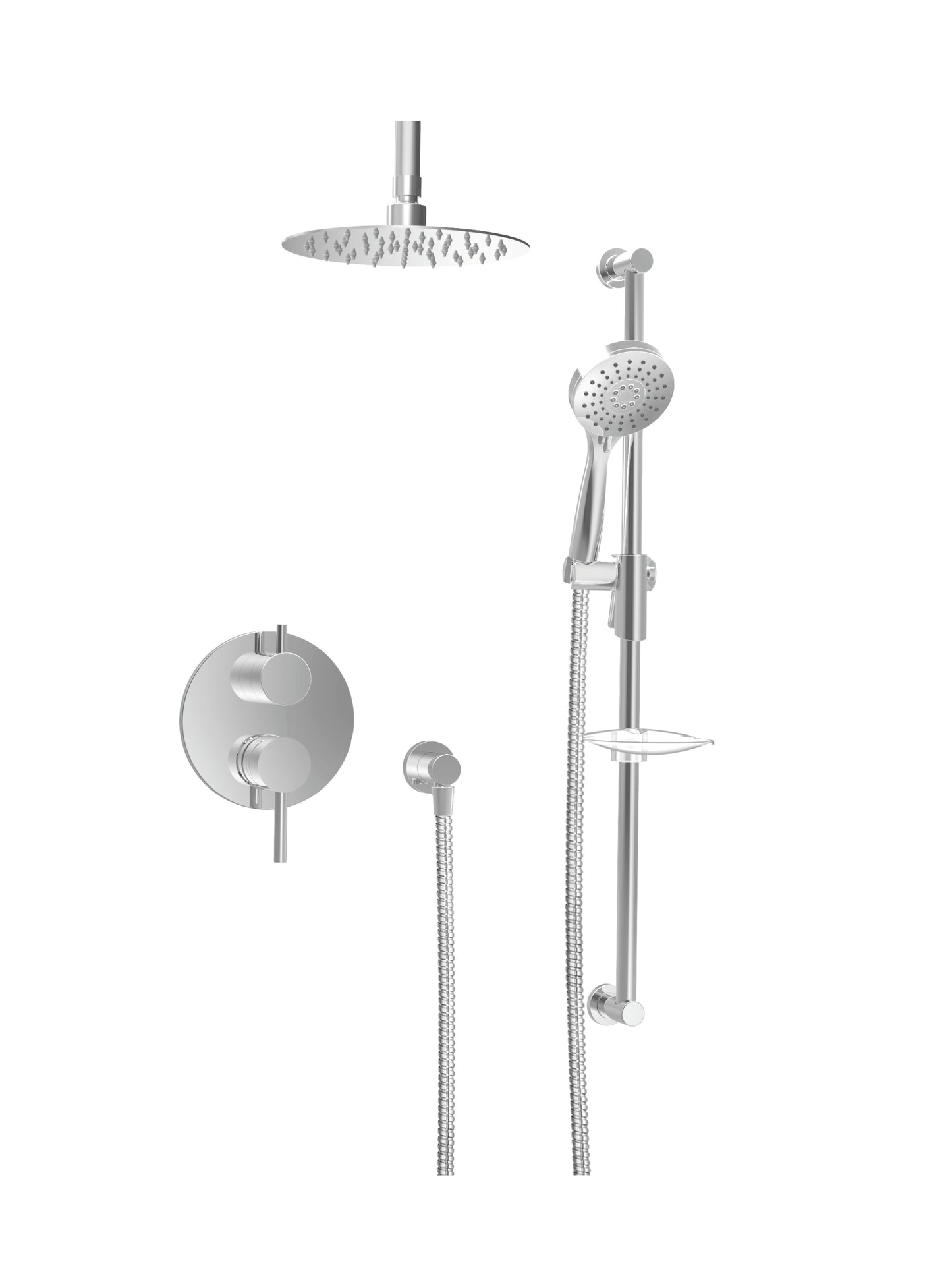 Baril - Zip B66 Complete pressure balanced shower kit