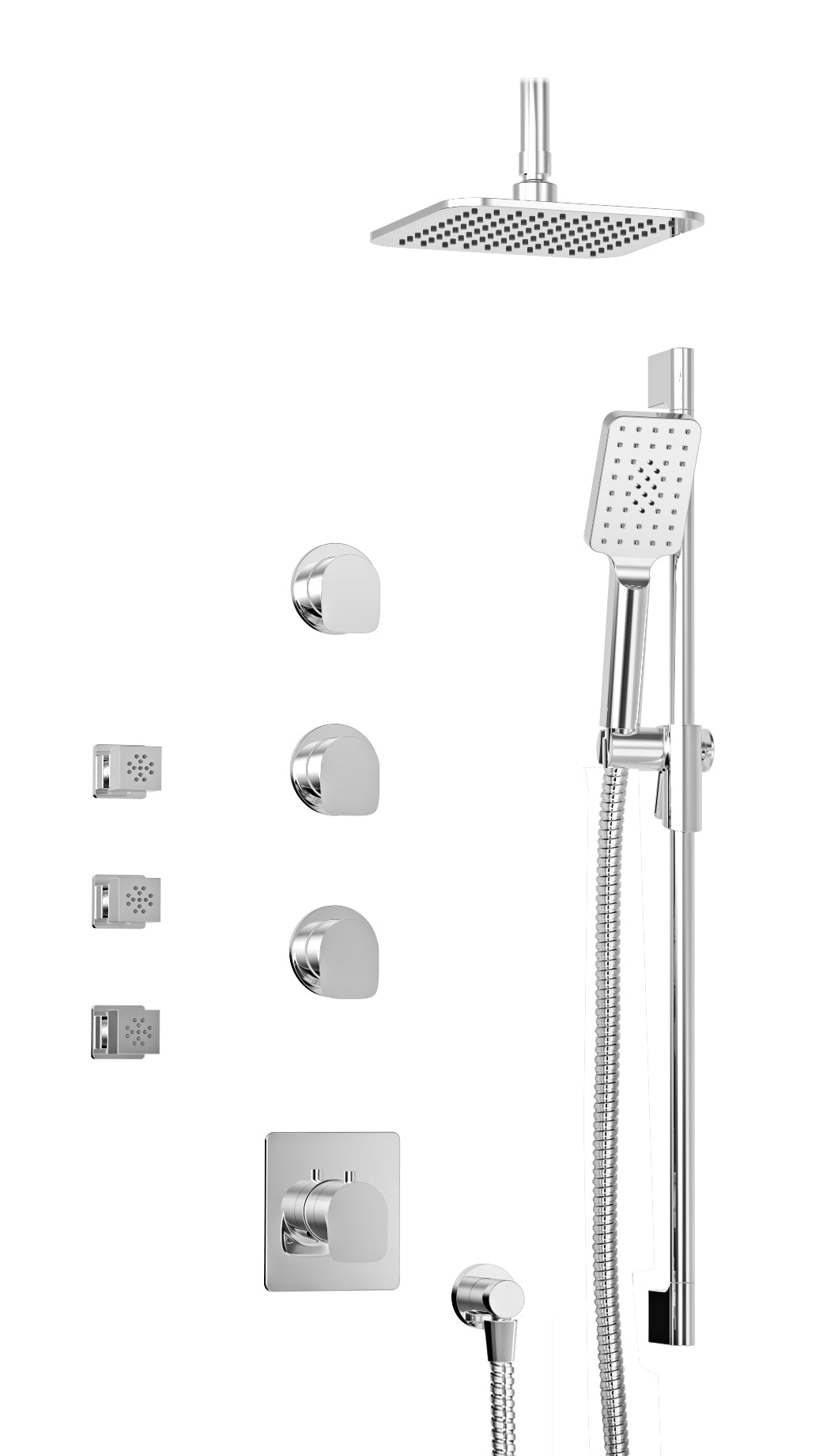 Baril - Petite B04 Complete thermostatic shower kit