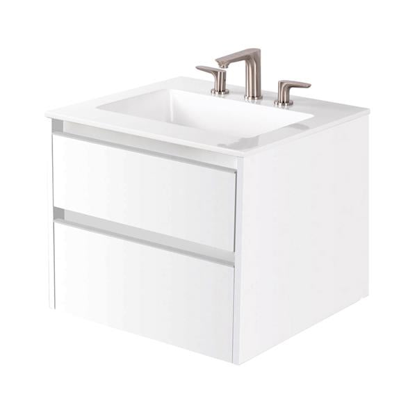 Lacava - Pronto Wall-Mount Under-Counter Vanity With Two Drawers And Plumbing Notch In Back