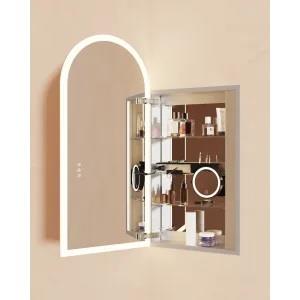 Robern - Presence 20X40 Inch Lighted Frameless Single Door Medicine Cabinet