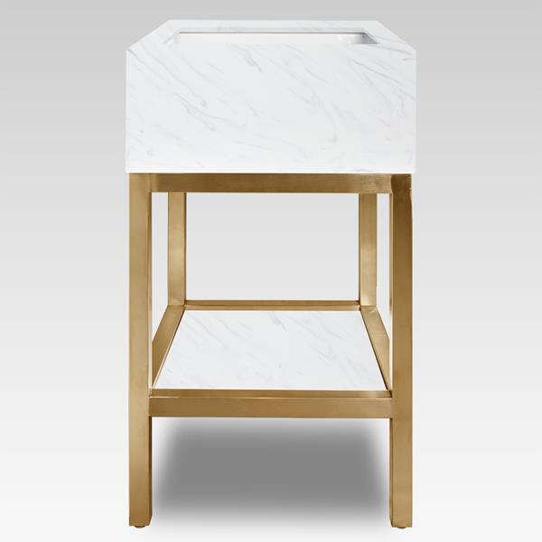 Lacava - Quadro Wall-Mount Stainless Steel Console With Shelf And Optional Backsplash