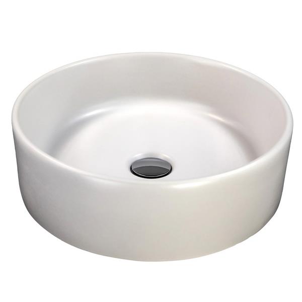 Nantucket Sinks - Italian Fireclay Round Vanity Sink - Matte White