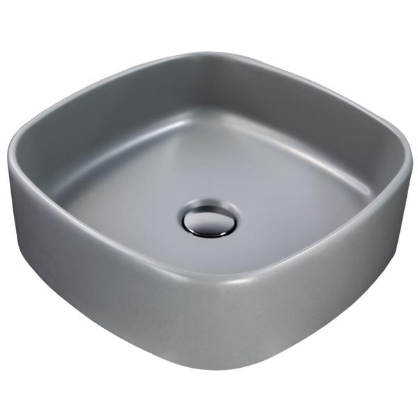 Nantucket Sinks - Italian Fireclay Square Vanity Sink - Concrete
