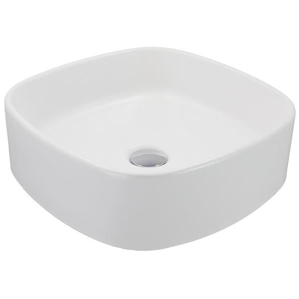 Nantucket Sinks - Italian Fireclay Square Vanity Sink - Matte White
