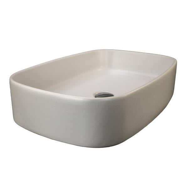 Nantucket Sinks - Italian Fireclay Rectangular Vanity Sink - Matte White