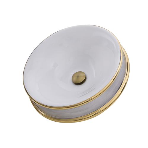 Nantucket Sinks - St. Bart Fireclay Hand-decorated Vanity Sink