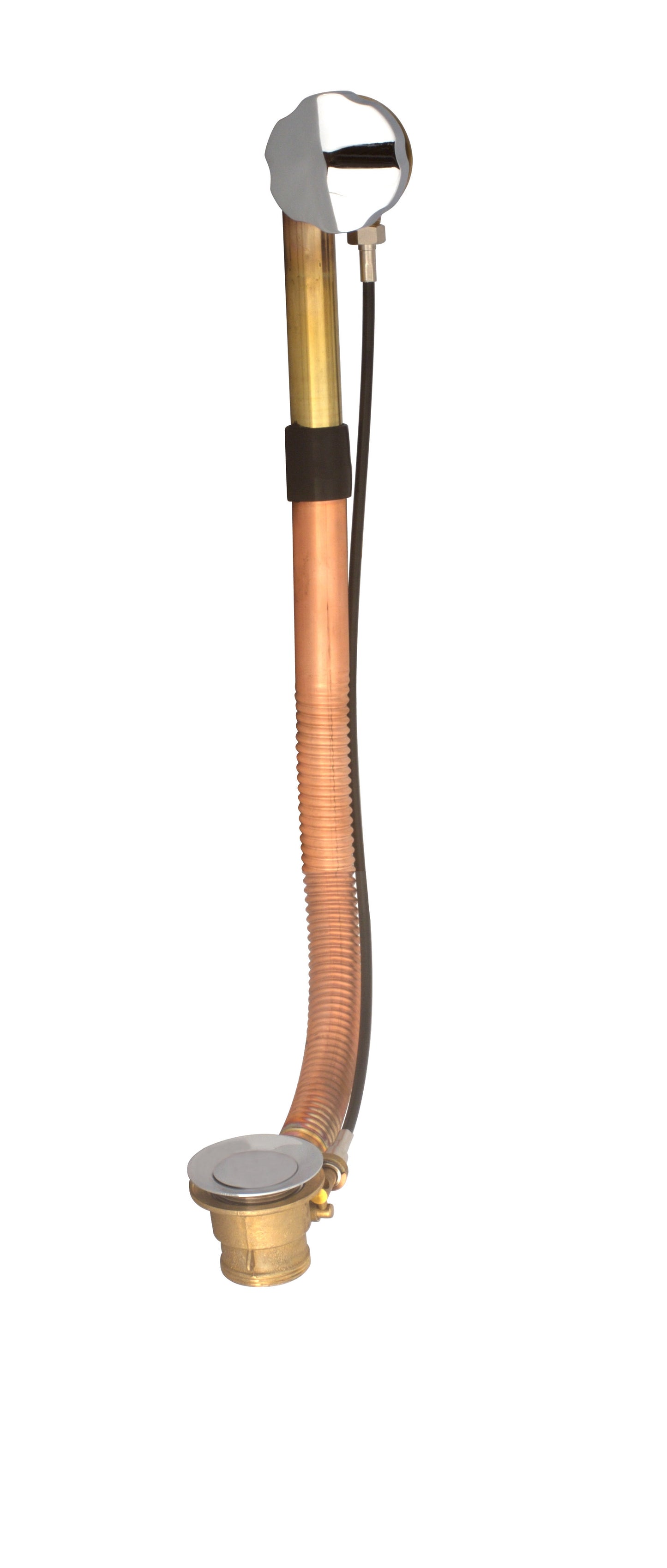 Baril - Turn control cable-operated brass bath waste and overflow drain