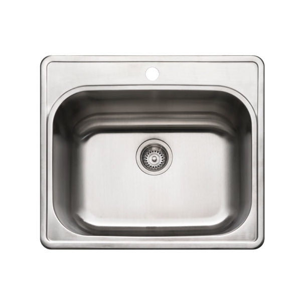 Hamat - Revive 25 Inch Topmount Stainless Steel 1-hole Laundry Sink