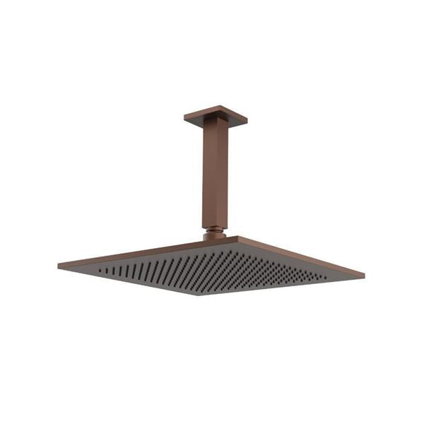 Flusso - 12 Inch Rain Head with 6 Inch Ceiling Mount Arm