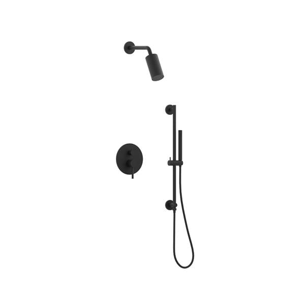 Flusso - Two Output Shower Set With Shower Head, Hand Held And Slide Bar