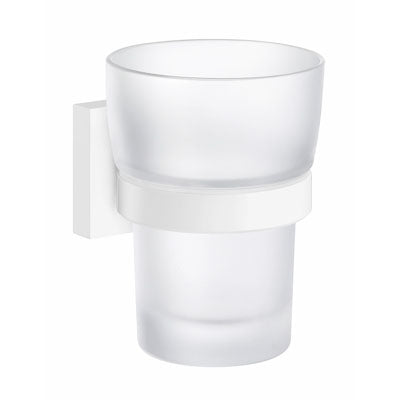 Smedbo - House Holder With Frosted Glass Tumbler