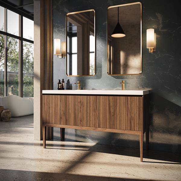 Wetstyle - Rayado - Vanity Floor-Mount - 72"- Oak Natural