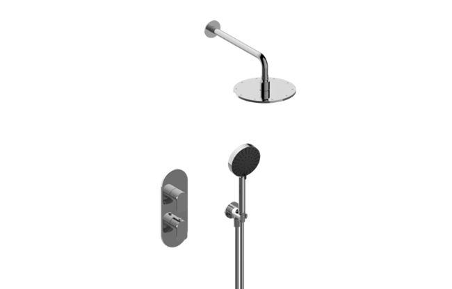 Graff - Sento M-Series Thermostatic Shower System - Shower with Handshower - Trim Only