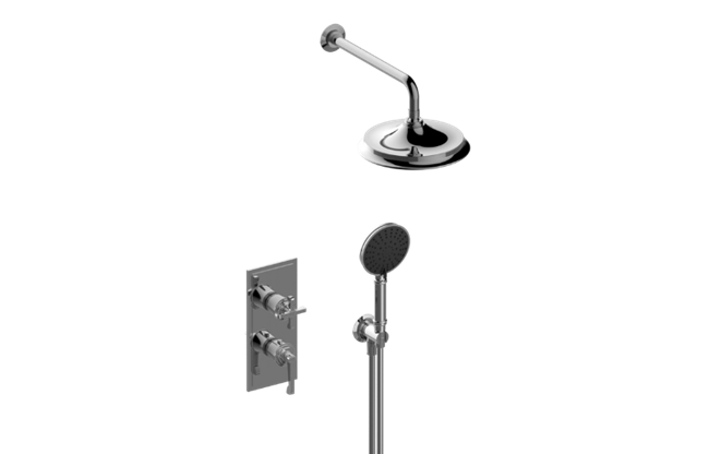 Graff - Vignola M-Series Thermostatic Shower System - Shower with Handshower - Trim Only
