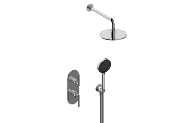 Graff - M.E./Terra M-Series Thermostatic Shower System - Shower with Handshower - Trim Only