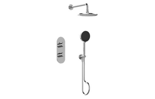 Graff - M.E. M-Series Thermostatic Shower System - Shower with Handshower - Trim Only