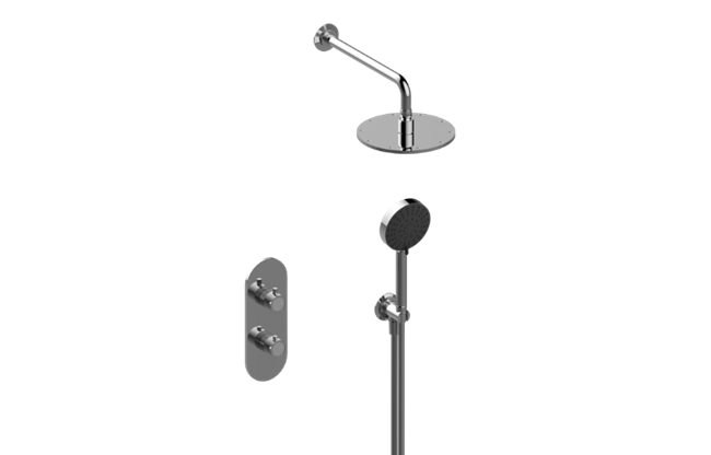 Graff - Cameo M-Series Thermostatic Shower System - Shower with Handshower - Trim Only