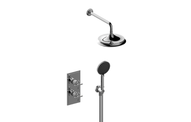 Graff - Vignola M-Series Thermostatic Shower System - Shower with Handshower - Trim Only