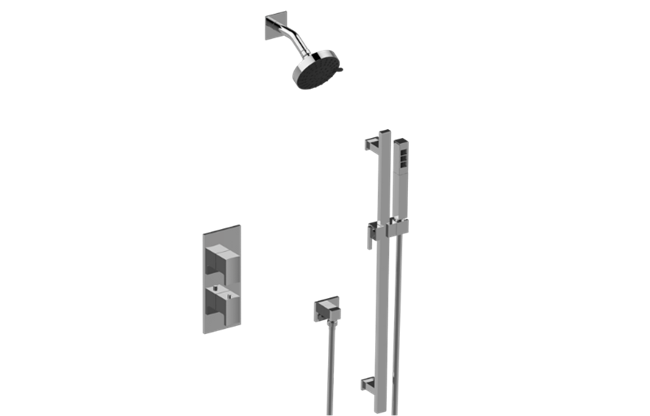 Graff - Sade M-Series Thermostatic Shower System - Shower with Handshower - Trim Only