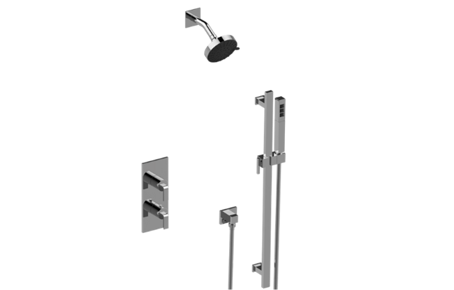 Graff - Immersion M-Series Thermostatic Shower System - Shower with Handshower - Trim Only