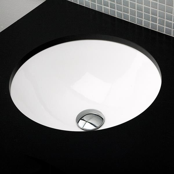Lacava - Open Space Under-Counter Porcelain Bathroom Sink With An Overflow