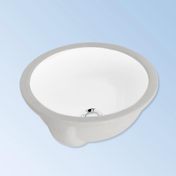 Lacava - Open Space Under-Counter Porcelain Sink With An Overflow. Diam: 13-1/2 Inch, H: 7-1/4 Inch