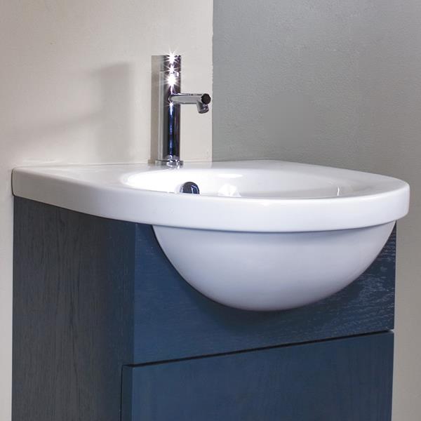Lacava - Open Space Wall-Mount Or Semi-Recessed Porcelain Bathroom Sink With An Overflow