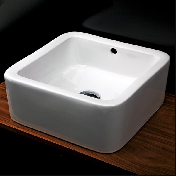 Lacava - Open Space Vessel Porcelain Bathroom Sink With An Overflow