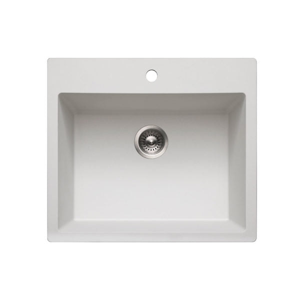 Hamat - SiOStone 25 Inch Granite Topmount Single Bowl Kitchen Sink
