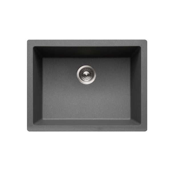 Hamat - SiOStone 24 Inch Granite Undermount Single Bowl Kitchen Sink