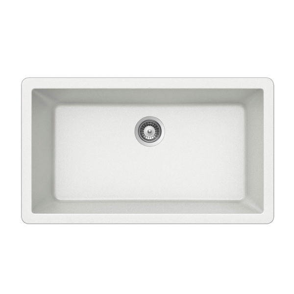 Hamat - SiOStone 33 Inch Granite Undermount Large Single Bowl Kitchen Sink