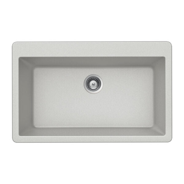 Hamat - SiOStone 33 Inch Granite Topmount Large Single Bowl Kitchen Sink