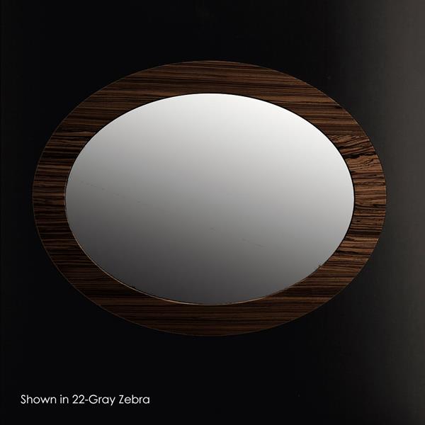 Lacava - Flou Wall-Mounted Mirror In Wood Frame, W: 27 3/4” D: 1” H: 35 1/2
