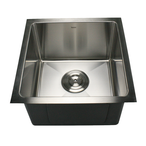 Nantucket Sinks - 15 Inch Pro Series Square Undermount Small Radius Stainless Steel Bar/Prep Sink