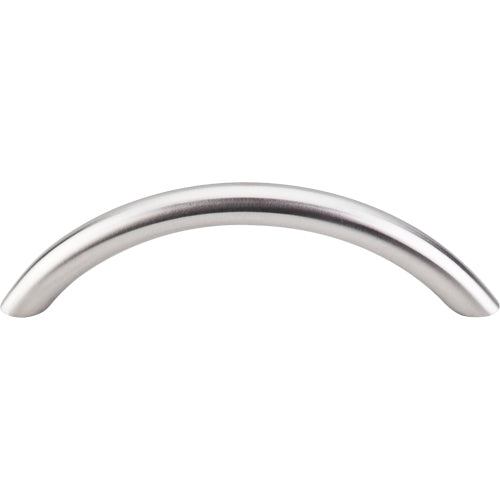 Top Knobs - Solid Bowed 3 3/4 Inch Center to Center Bar pull - Brushed Stainless Steel