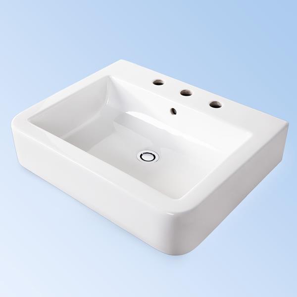 Lacava - Ottavo Wall-Mount Or Above-Counter Porcelain Bathroom Sink With An Overflow