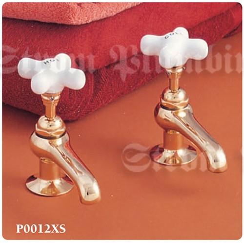 Strom Living - Antique Style Faucet Set with All-Porcelain Cross Handles