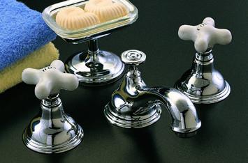 Strom Living - St. Lawrence Widespread Lavatory Faucet with All-Porcelain Handles