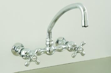 Strom Living - Columbia Kitchen Faucet with Arched Swivel Spout and Cross Handles